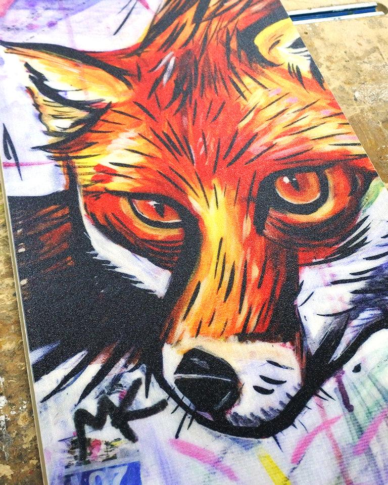 All-mountain freestyle snowboard Fox graphic by Mark Kowalchuk