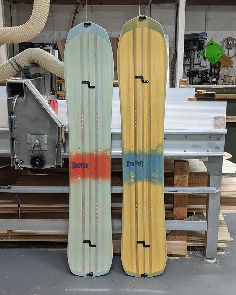 Custom Powder and carving snowboard with resin tint