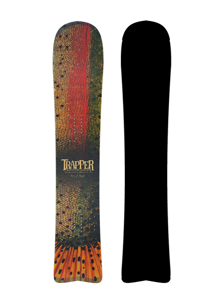 Surfy Powder snowboard Trout fish graphic